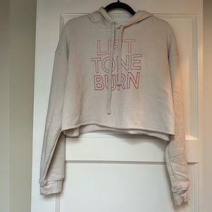 Pure Barre cropped hoodie, size M